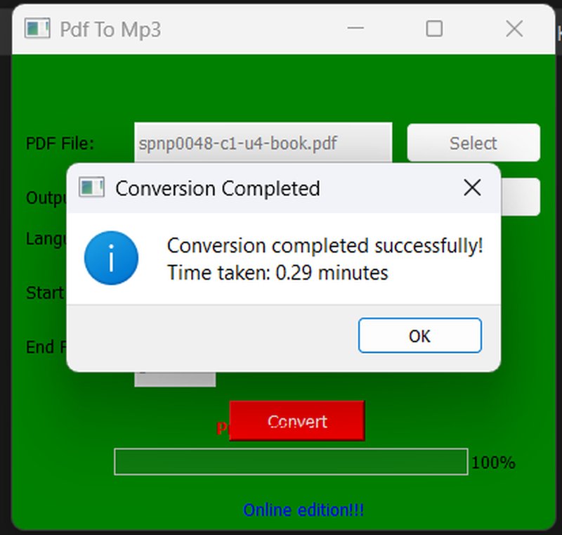 PDF to MP3 Screenshot 3